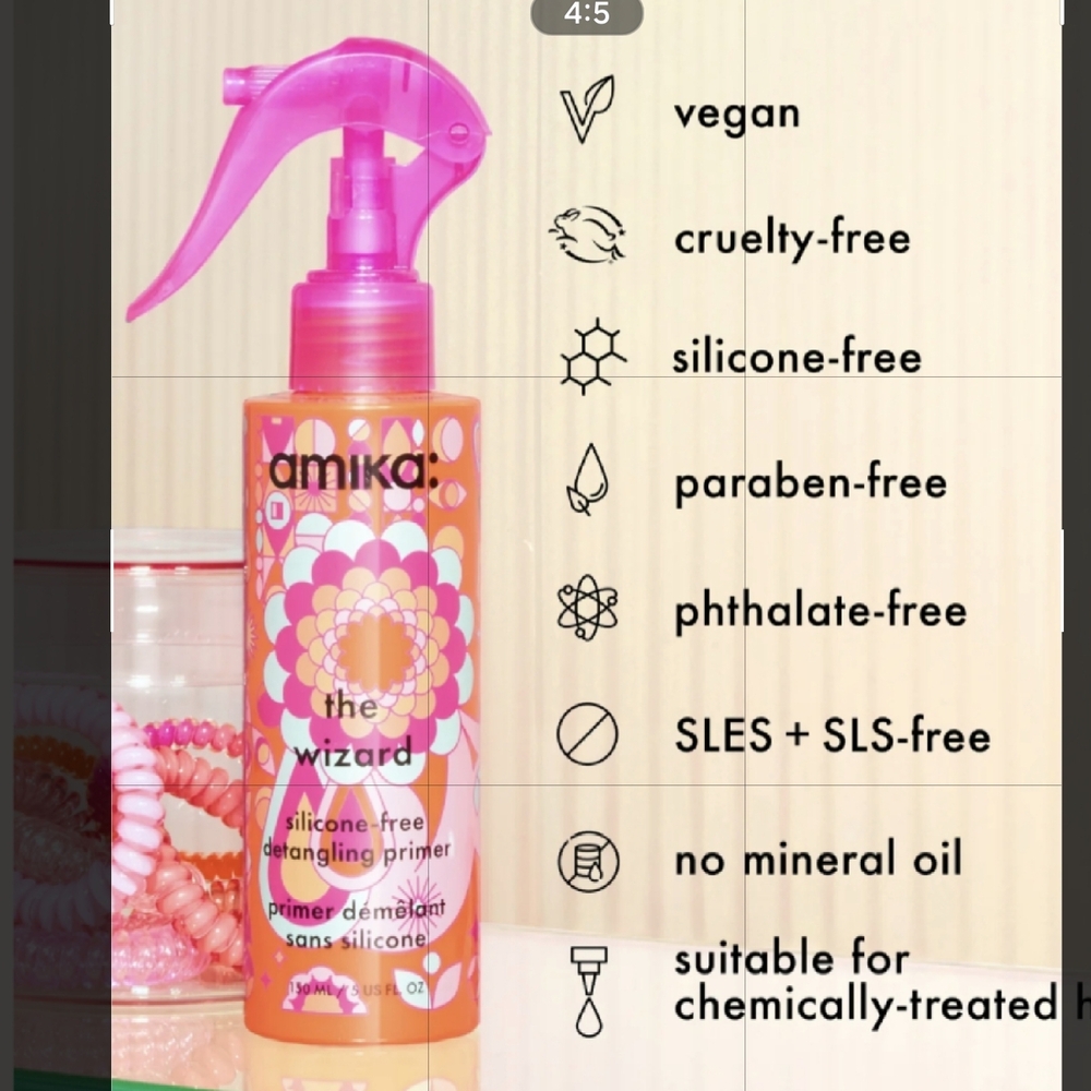 Amika The Wizard Detangling Primer - Pink and Orange - Picture 3 of 5